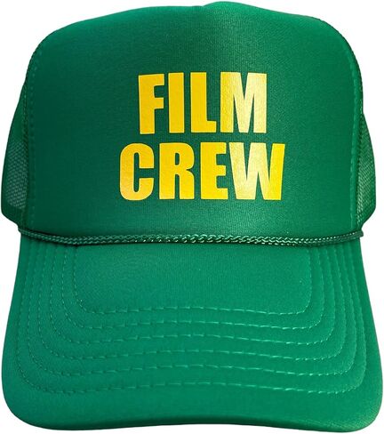 Hollywood Film Crew Green Yellow Trucker Hat Mesh Back Adult Size High Crown in Saudi Arabia