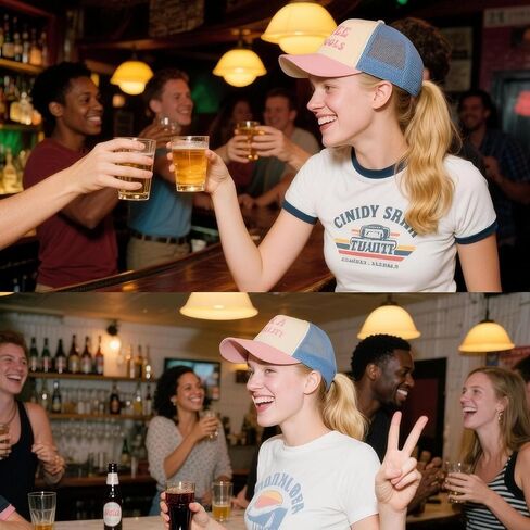 Funny Trucker Hats for Women Gag Gifts Funny Hats with Cotton Front and Breathable Mesh in Saudi Arabia