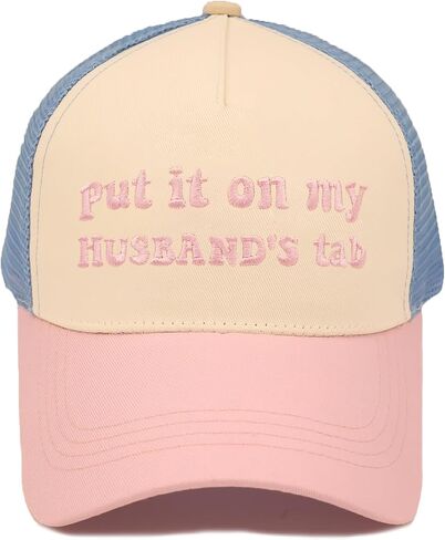 Funny Trucker Hats for Women Gag Gifts Funny Hats with Cotton Front and Breathable Mesh in Saudi Arabia