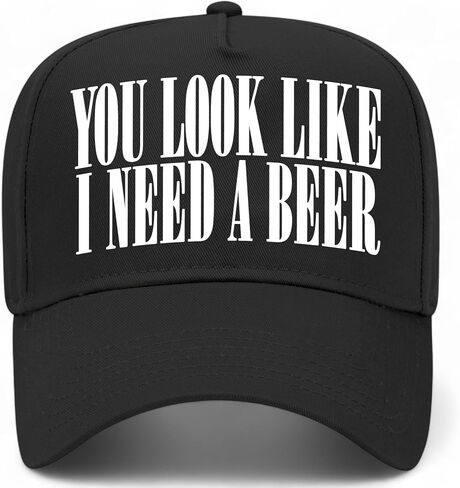 You Look Like I Need A Beer Vintage Trucker Hat | Funny Premium Adjustable Snapback Baseball Hat for Men & Women in Saudi Arabia