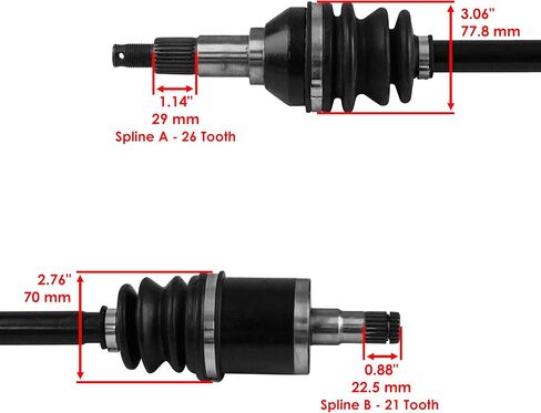 Caltric Front Left CV Axle Compatible with Can-Am Outlander 850 / Outlander Max 850 2019-2024 / Outlander 1000 6x6 2019 / Outlander Max 1000 6x6 2019-2023 in Saudi Arabia