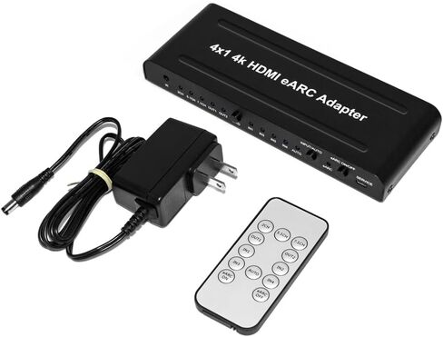 HDMI Switch with eARC Audio Extractor,4K60Hz HDMI Switch 2 in 1 with Audio Out,Supports 18Gbps,eARC/ARC,Soundbar,HDCP 2.2,LPCM 7.1,HDR10,Dolby Digital Plus(201EARC) in Saudi Arabia