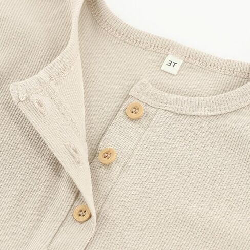 Boys Long Sleeve Shirt with 3 Button, Henley Shirt for Boys & Girls, Polo Shirt Without Collar 2Y-7Y in Saudi Arabia