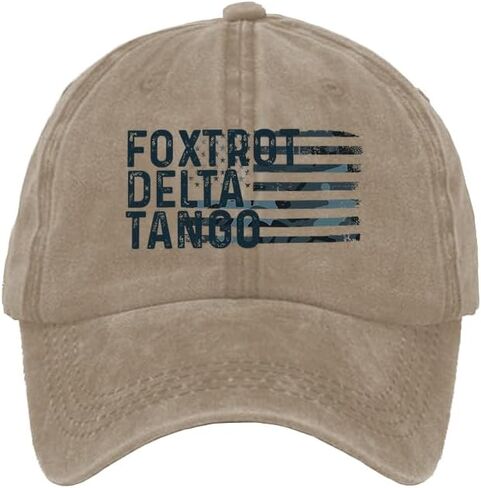 قبعة Foxtrot Delta Tango، قبعة Foxtrot Delta Tango، قبعة بيسبول للجنسين مطبوعة بأحرف in Kuwait