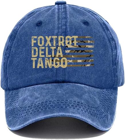 قبعة Foxtrot Delta Tango، قبعة Foxtrot Delta Tango، قبعة بيسبول للجنسين مطبوعة بأحرف in Kuwait