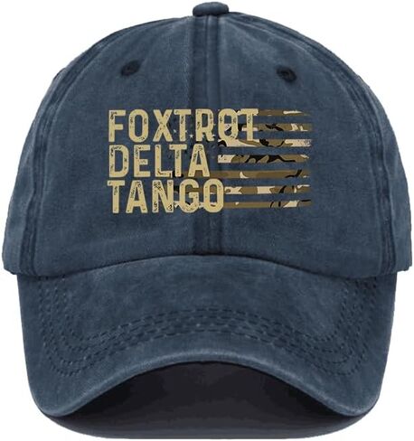 قبعة Foxtrot Delta Tango، قبعة Foxtrot Delta Tango، قبعة بيسبول للجنسين مطبوعة بأحرف in Kuwait