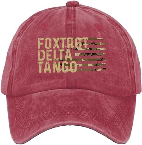قبعة Foxtrot Delta Tango، قبعة Foxtrot Delta Tango، قبعة بيسبول للجنسين مطبوعة بأحرف in Kuwait