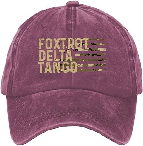 Foxtrot Delta Tango Cap, Foxtrot Delta Tango Hat, Letter Printed Unisex Baseball Cap in Saudi Arabia