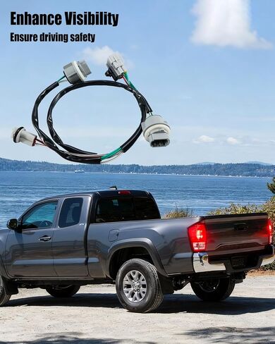 Rear Tail Lamp Light Socket Harness Fit for Toyota Tacoma 2005 2006 2007 2008 2009 2010 2011 2012 2013 2014 2015 Replace 81555-04150, Tail Light Conversion Line Kit in Saudi Arabia