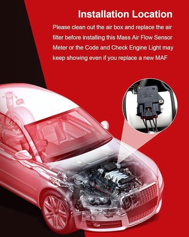 Mass Air Flow Sensor 22204-20010 Compatible 1997-1999 for Toyota Avalon V6 3.0L DOHC, 1997-2001 for Toyota Camry V6 3.0L DOHC OE#2220420010, AF10037, 74-50023 in Saudi Arabia