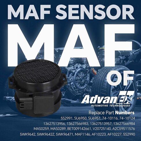 13627513956 Mass Air Flow Sensor MAF Compatible with BMW 325i/325Ci/330i/330Ci/X3 E83 E46 E56 Replaces 13627566983 5WK9642Z 13627513957 in Saudi Arabia