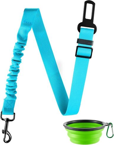 LivTee Dog Seat Belt for Car, 2 Packs Set Retractable Dog Car Harness Adjustable and Comfortable Dog Car Seatbelt Leash, Elastic Nylon Pet Safety Seatbelts for Vehicles, Dog Accessories for Car(Black) in Kuwait