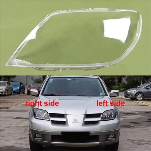 Compatible for Mitsubishi Outlander 2004 2005 2006 Headlight Cover Lamp Shade Headlights Shell Lampshade Headlamp Housing Lens Plexiglass(2PCS left and right) in Saudi Arabia