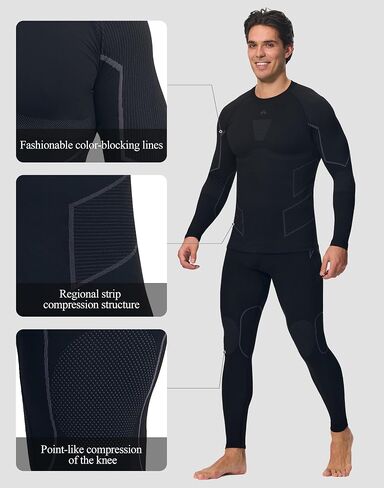 Pioneer Camp Thermal Underwear for Men Long Johns Quick Drying Top and Bottom Set Warm Base Layer Mens Cold Weather Skiing in Saudi Arabia