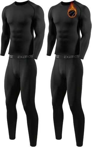 2 Pack Thermal Underwear for Men Long Johns with Fleece Lined Base Layer Men Cold Weather Top and Bottom Set in Saudi Arabia