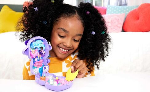 Polly Pocket Dolls and Playset, Kitty Popsicle Resort Compact, Travel Toy with 1 Micro Doll, Pet Puppy & Themed Accessories in Kuwait