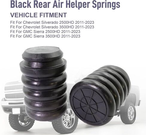 ASTROSYNC Rear Air Helper Springs Fit For Chevrolet Silverado GMC Sierra 2500 3500 HD 2011-2024 Rear Air Suspension Helper Springs System Replace SSR-207-47 in Saudi Arabia