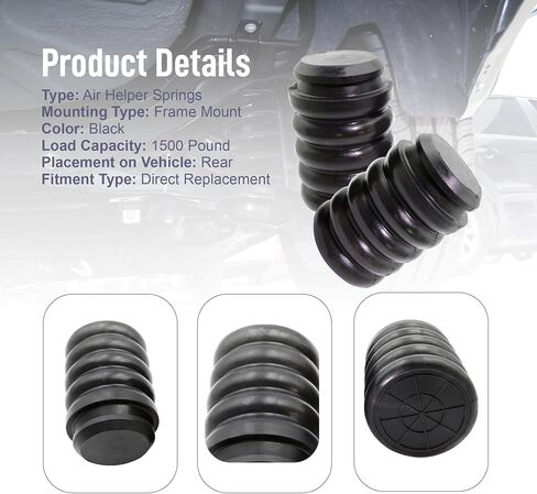 ASTROSYNC Rear Air Helper Springs Fit For Chevrolet Silverado GMC Sierra 2500 3500 HD 2011-2024 Rear Air Suspension Helper Springs System Replace SSR-207-47 in Saudi Arabia