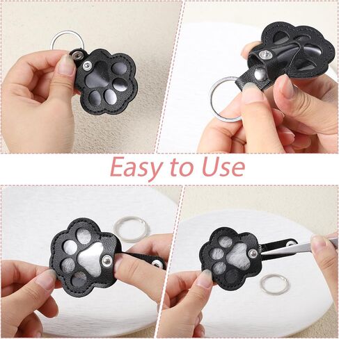 3 قطع سلسلة مفاتيح مطبوعة بمخالب الكلب، سلاسل مفاتيح لجمع شعر الكلاب، هدايا تذكارية للحيوانات الأليفة، سلسلة مفاتيح تذكارية من الجلد اللطيف، سلسلة مفاتيح لتخزين فراء الحيوانات الأليفة، لجمع حقيبة المحفظة، حامل مفاتيح ساحر على شكل مخلب in Kuwait