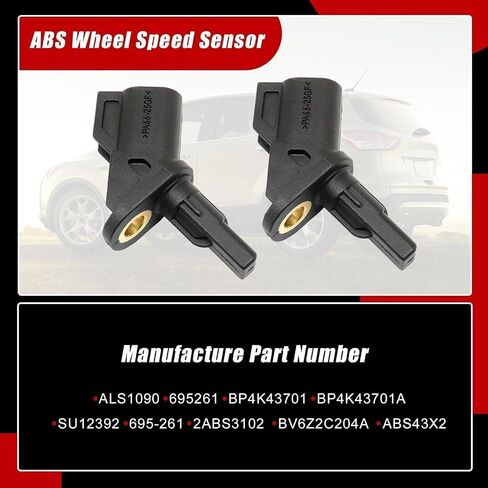 SecosAutoparts 2Pcs Front ABS Wheel Speed Sensor Left Right Compatible with Ford Escape C-MAX Focus 2012-2018 Fit for Volvo C30 C70 S40 S60 S80 V50 V70 XC60 XC70 2004-2017#ALS2249 ALS1839 ALS557 in Saudi Arabia