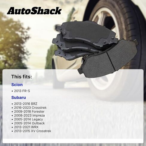 AutoShack Rear Ceramic Brake Pad Set | Replacement for 2009-2018 Subaru Forester 2008-2023 Subaru Impreza 2005-2014 Subaru Legacy 2005-2014 Subaru Outback | 4-PC in Saudi Arabia