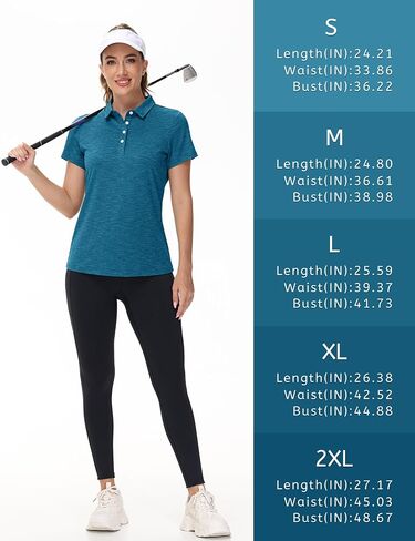 Polo Shirts for Women Moisture Wicking 4 Buttons Short Sleeve Shirt Quick Dry Workout Tops Collared for Athletic in Saudi Arabia