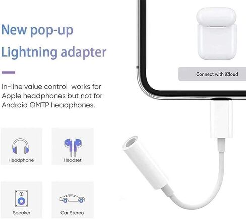 [معتمد من MFi] محول مقبس سماعة الرأس USB C إلى 3.5 ملم لهاتف iPhone 15، 2 حزمة محول سماعة الرأس لجهاز iPhone 15 Aux Audio Dongle متوافق مع iPhone 15/15 Plus/15 Pro/15 Pro Max، Galaxy S23 S22 Ultra in Kuwait