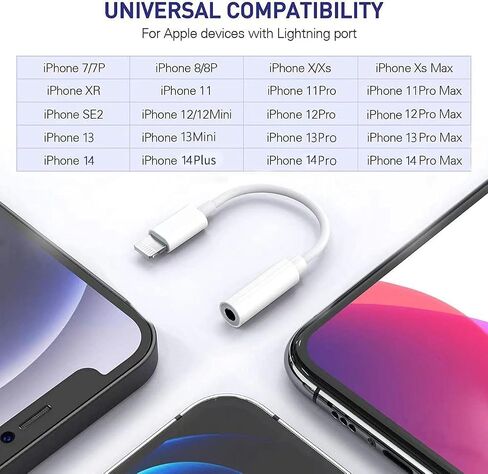 [معتمد من MFi] محول مقبس سماعة الرأس USB C إلى 3.5 ملم لهاتف iPhone 15، 2 حزمة محول سماعة الرأس لجهاز iPhone 15 Aux Audio Dongle متوافق مع iPhone 15/15 Plus/15 Pro/15 Pro Max، Galaxy S23 S22 Ultra in Kuwait