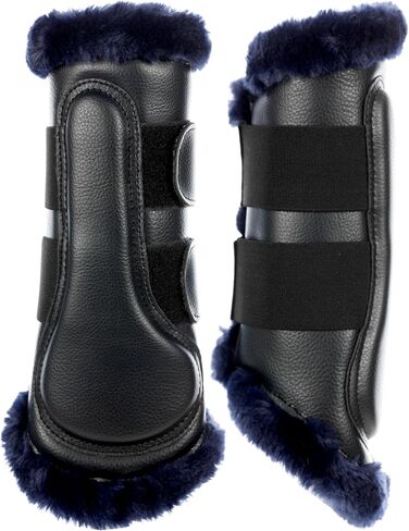 Equinavia Vali Ultra Fleece Brushing Boots | Faux Leather Outer | Luxurious Ultra Fleece Lining Splint Boots in Kuwait
