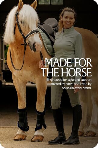 Equinavia Vali Ultra Fleece Brushing Boots | Faux Leather Outer | Luxurious Ultra Fleece Lining Splint Boots in Kuwait