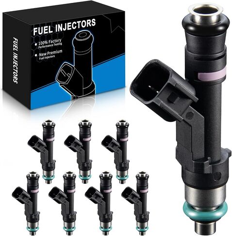 Fuel Injectors for:-Ford Expedition for:-Lincoln Navigator 2007 2008 Petrol 5.4L, Replacement OE# 0280158140 FJ1008 800-2044N CM-5145 8002044N CM5145 7L1Z9F593B (Set of 8) in Saudi Arabia