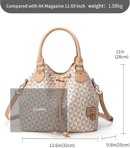 Crossbody Bags for Women - Shoulder Bag Fashion Print Style, Lock Design Handbags for Women, Adjustable Shoulder Strap in Kuwait