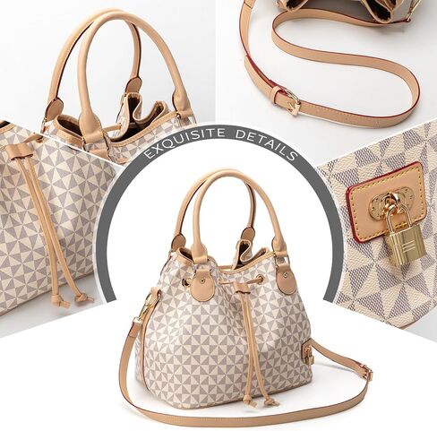 Crossbody Bags for Women - Shoulder Bag Fashion Print Style, Lock Design Handbags for Women, Adjustable Shoulder Strap in Kuwait