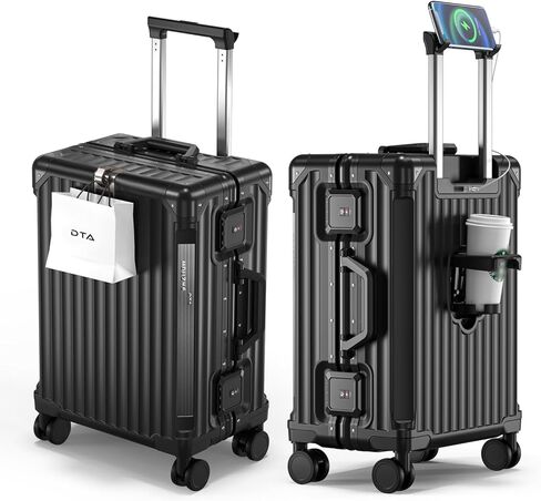 20-inch Carry On Luggage - Zipperless, Aluminum Frame, No Zipper Hard Shell PC Suitcase, Noble TSA Airline Approved Suitcases with Spinner Wheels in Saudi Arabia