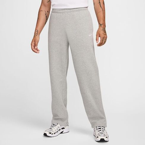 Nike Club Men's Fleece Bungee Pants (FZ0809-063, Dark Grey Heather/Light Smoke Grey/White) in Saudi Arabia