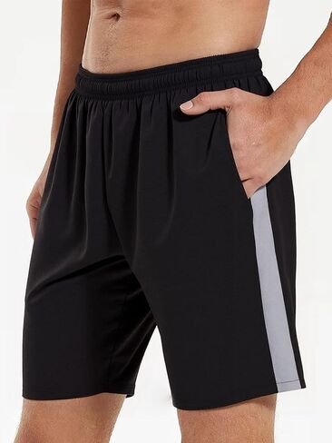 Black Men's Casual Shorts, Comfortable Summer Shorts for Daily Wear for Outdoor Activities and Relaxing at Home in Saudi Arabia