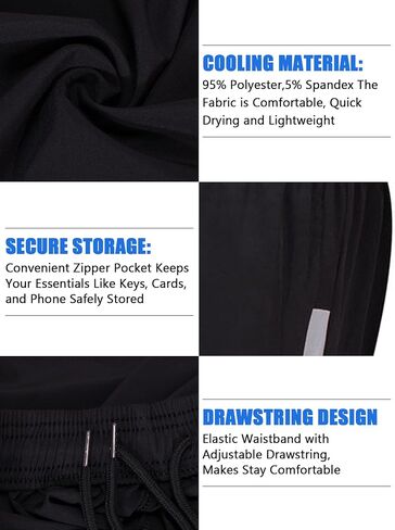 Black Men's Casual Shorts, Comfortable Summer Shorts for Daily Wear for Outdoor Activities and Relaxing at Home in Saudi Arabia