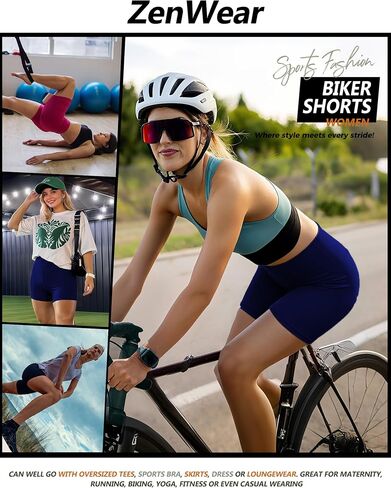 Womens 8"/ 5"/ 3" Biker Shorts Yoga Workout High Waist Gym Cycling Running Spandex Volleyball Shorts with Pocket in Saudi Arabia