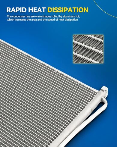 PHILTOP Air Conditioning A/C Condenser Replacement for Malibu 2004-2012, Aura 2007-2009, G6 2005-2010, Classic 2004-2005, A/C Condenser for OEM GM3030255, 7-3279 in Saudi Arabia