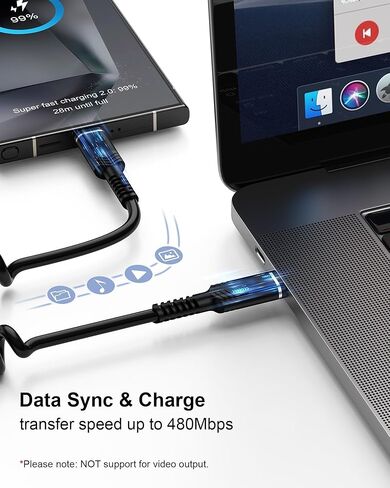 AILKIN 4FT Coiled USB C to USB C Cable, Retractable 2-Pack USB C Fast Charging Cable, Car Short Coiled Type C Cable for iPhone 16/16 Pro/15/15 Plus/15 Pro, Galaxy S24/S23/S22 and More Type C Devices in Kuwait