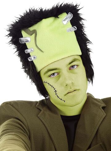 Frankenstein's Monster Costume Hat - Plush Hat with Faux Fur and Appliqued Details in Saudi Arabia