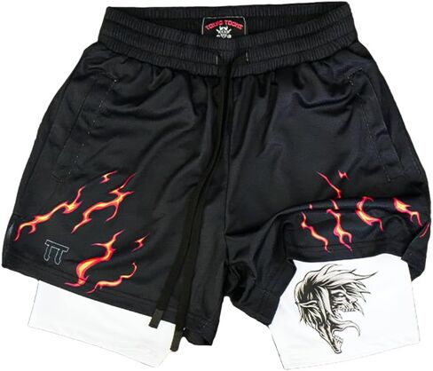 Tokyo Toons Performance Shorts 4" Inseam Unisex Mesh Anime Gym Shorts in Saudi Arabia