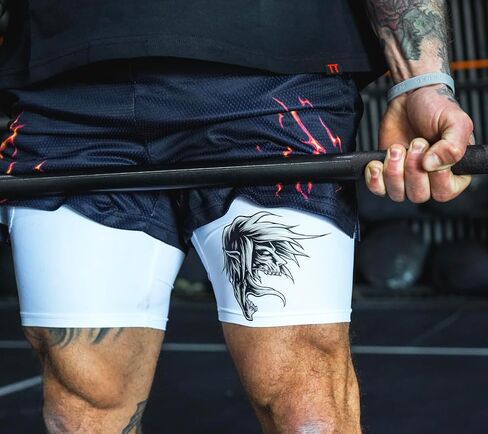 Tokyo Toons Performance Shorts 4" Inseam Unisex Mesh Anime Gym Shorts in Saudi Arabia