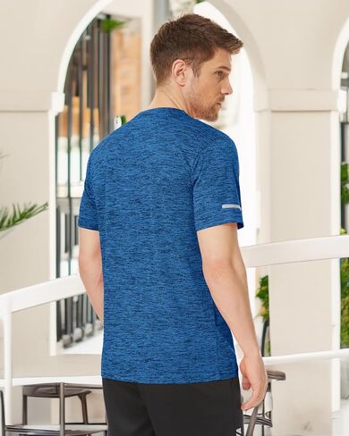 Men's Quick Dry T-Shirt Athletic Running Shirts Crewneck Gym Wokout Fitness Performance Tee Under Shirt in Saudi Arabia