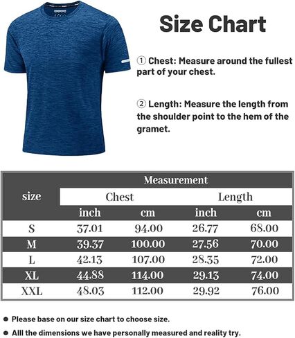 Men's Quick Dry T-Shirt Athletic Running Shirts Crewneck Gym Wokout Fitness Performance Tee Under Shirt in Saudi Arabia