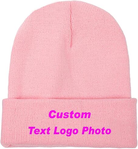 Custom Beanie Custom Knitted Hat Personalized Winter Knitted Hat Add Design Your Own Text/Logo/Image Beanies in Saudi Arabia