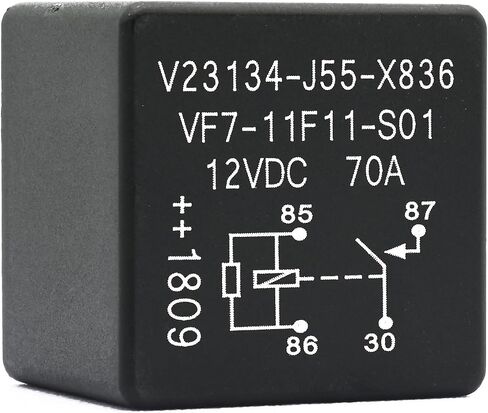 مرحل السيارة 10 عبوات VF7-11F11-S01 4-1393306-6 مرحل 12 فولت 70 أمبير 4 دبابيس in Saudi Arabia