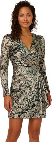 Adrianna Papell Women's Short Wrap Dress in Saudi Arabia