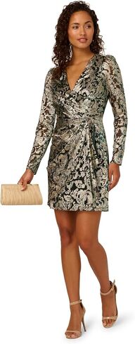 Adrianna Papell Women's Short Wrap Dress in Saudi Arabia
