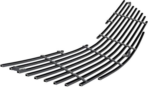 APS Compatible with Chrysler Crossfire 2004-2008 Main Upper Stainless Steel Black 8x6 Horizontal Billet Front Grill Grille Insert S18-J52568R in Saudi Arabia